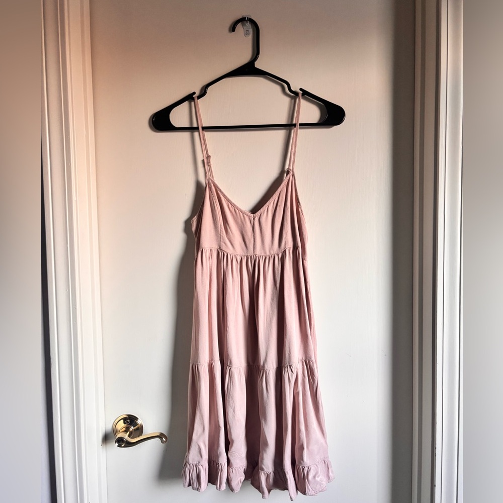 American Eagle Outfitters Pink Pleated Sundress